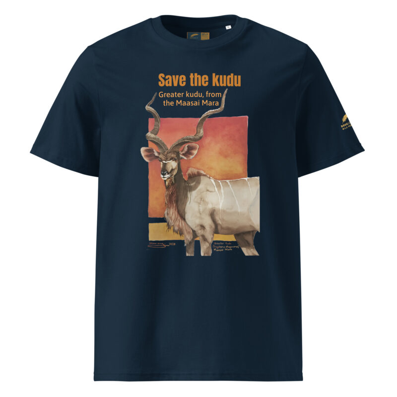 Unisex organic ribbed neck t-shirt, Save the Kudu - Image 12