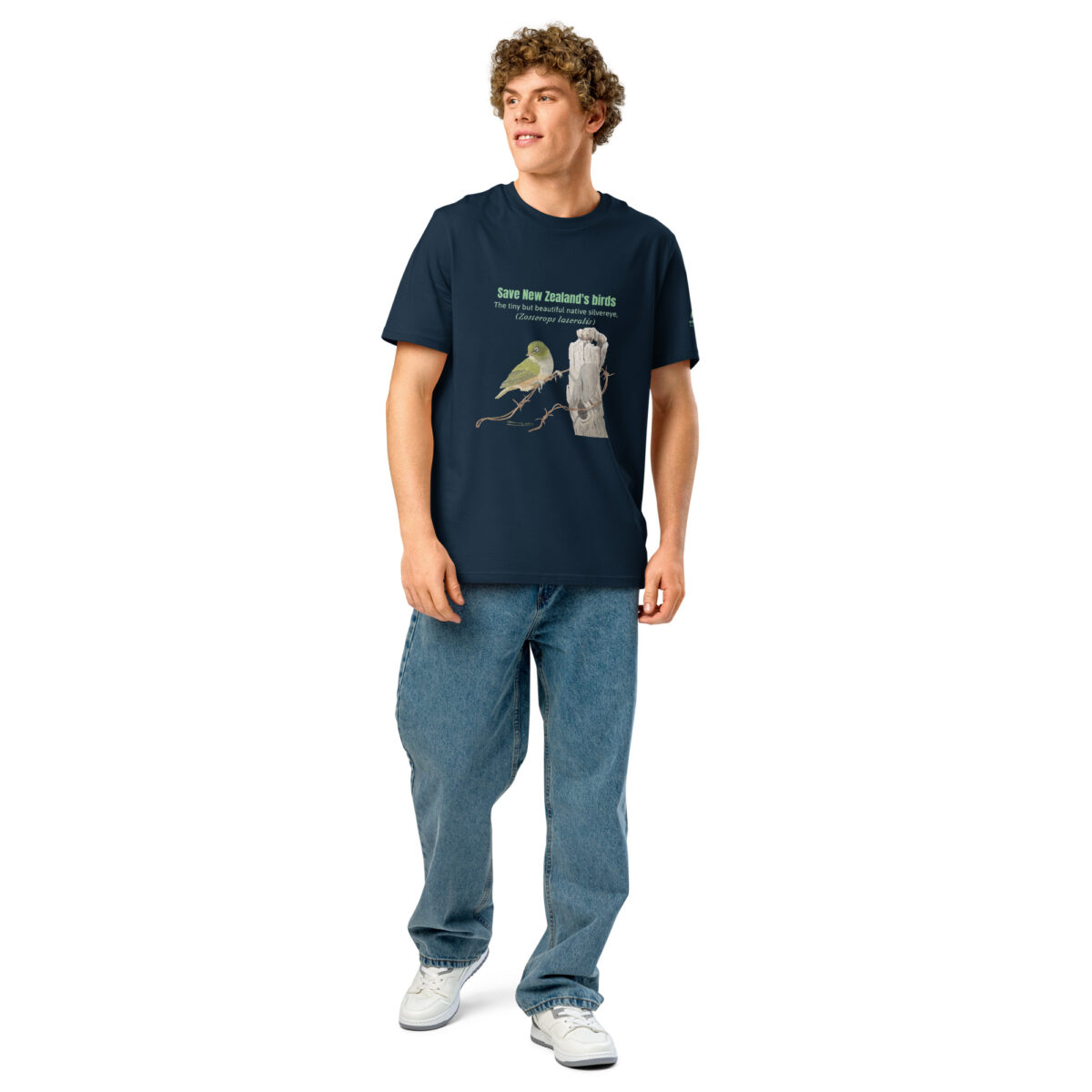 Unisex organic ribbed neck t-shirt, save New Zealand's birds - Image 23