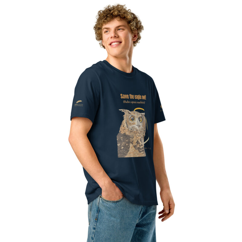 Unisex organic ribbed neck t-shirt, save th eeagl eowl - Image 4