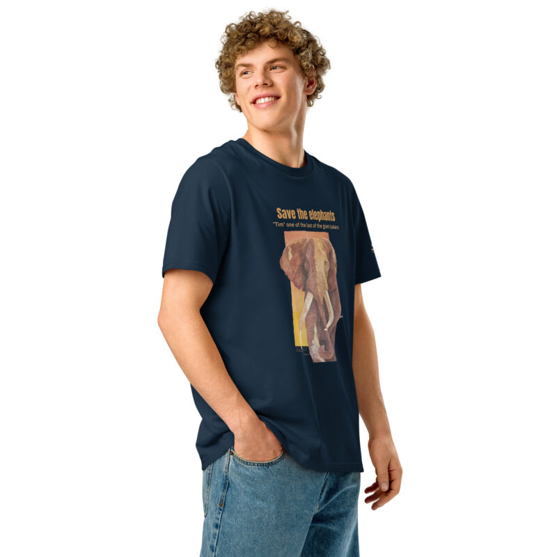 Unisex organic ribbed neck t-shirt, "tim", ome of th elast of th egianttuskers - Image 4
