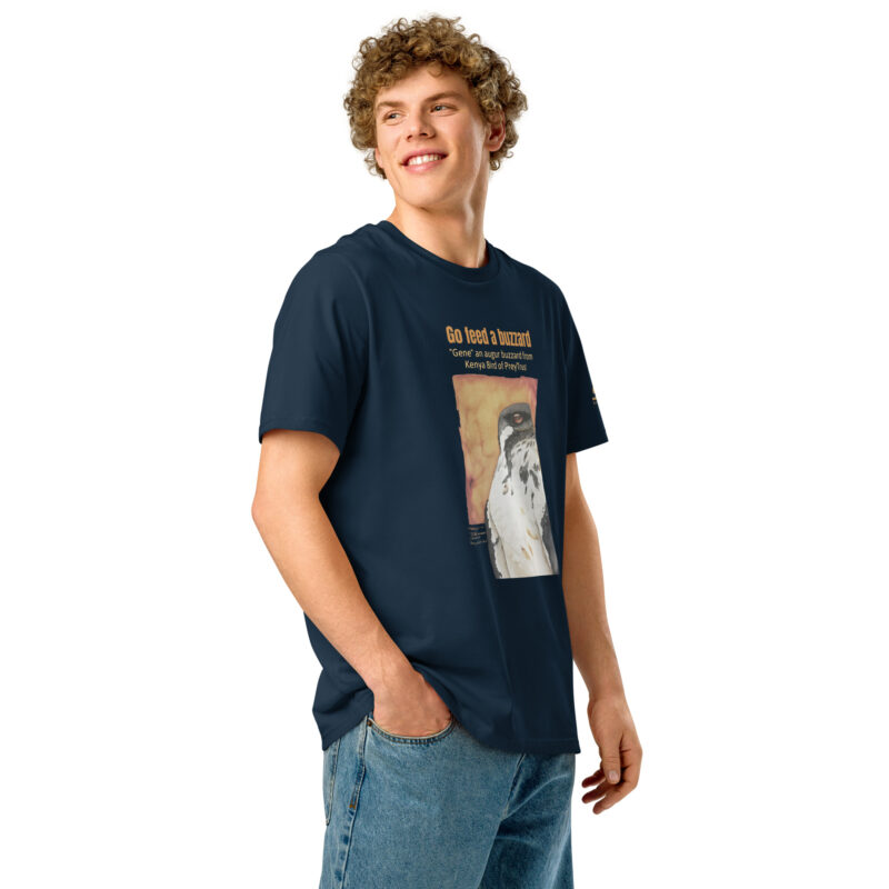 Unisex organic ribbed neck t-shirt, Go feed a buzzard - Image 4