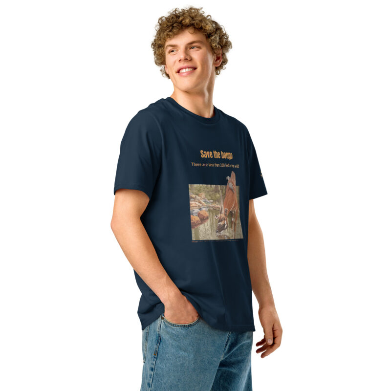 Unisex organic ribbed neck t-shirt, save the bongo - Image 4