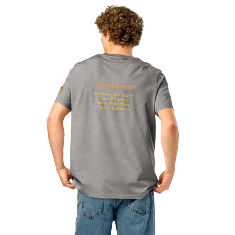Unisex organic ribbed neck t-shirt, Eagle owl - Image 24