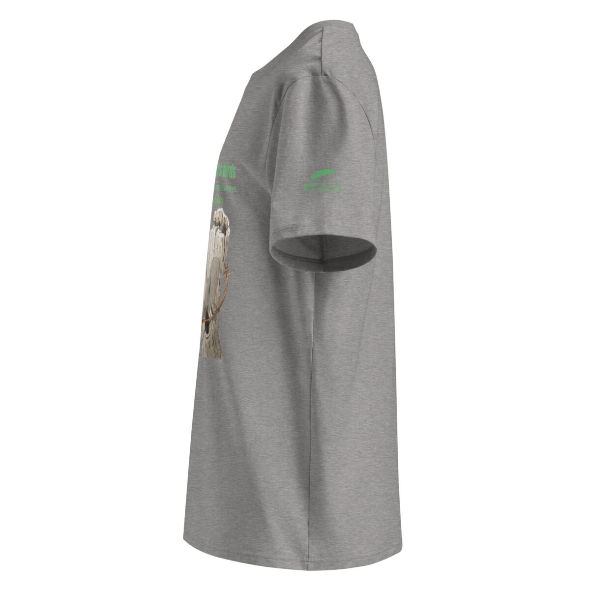 Unisex organic ribbed neck t-shirt, save New Zealand's birds (waxeye) - Image 22