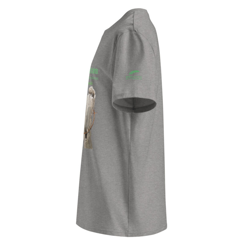 Unisex organic ribbed neck t-shirt, save New Zealand's birds (waxeye) - Image 22