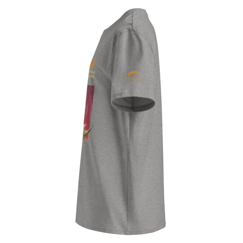 Unisex organic ribbed neck t-shirt, save the rhino - Image 22
