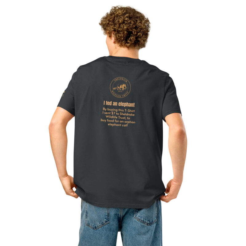 Unisex organic ribbed neck t-shirt, Save th eelephant (Tim) - Image 42
