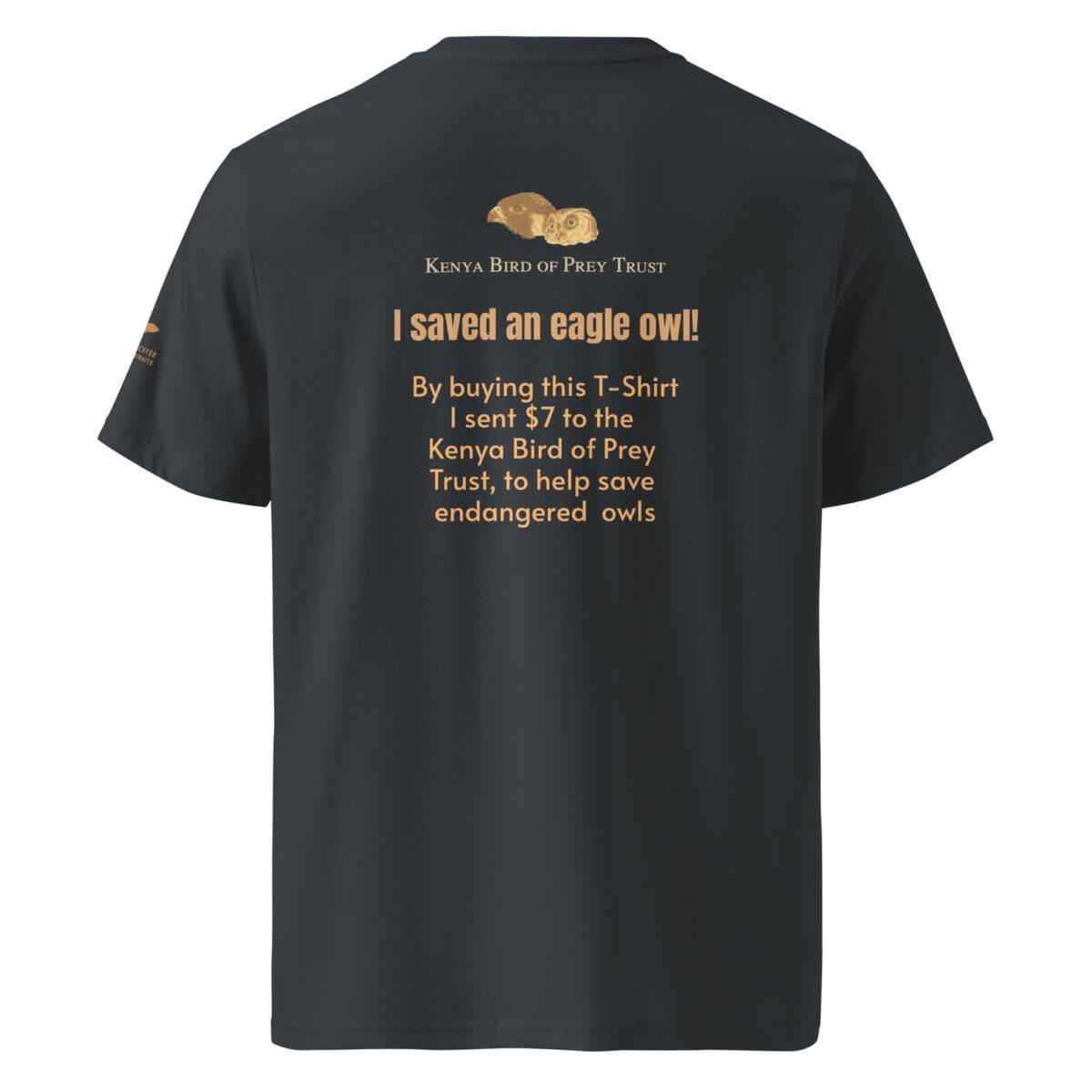Unisex organic ribbed neck t-shirt, save the eagle owl - Image 15