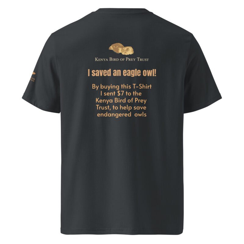 Unisex organic ribbed neck t-shirt, save the eagle owl - Image 15