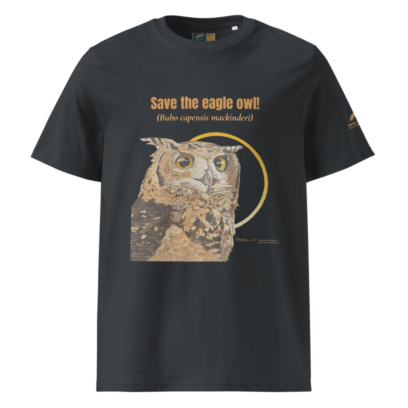 Unisex organic ribbed neck t-shirt, save the eagle owl - Image 14