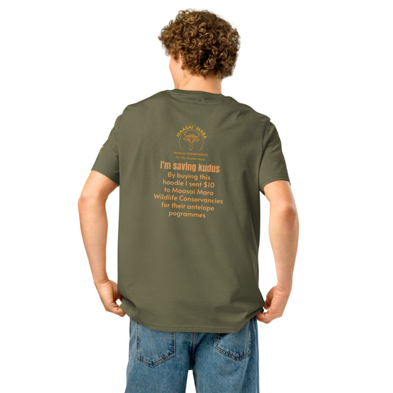 Unisex organic ribbed neck t-shirt, save the kudu - Image 18