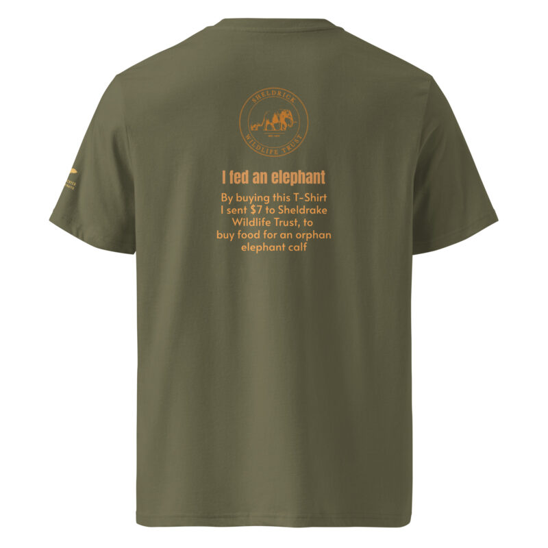 Unisex organic ribbed neck t-shirt, Save th eelephant (Tim) - Image 21