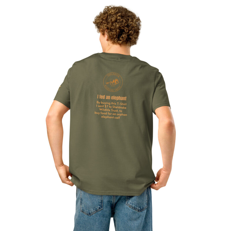 Unisex organic ribbed neck t-shirt, Save th eelephant (Tim) - Image 48