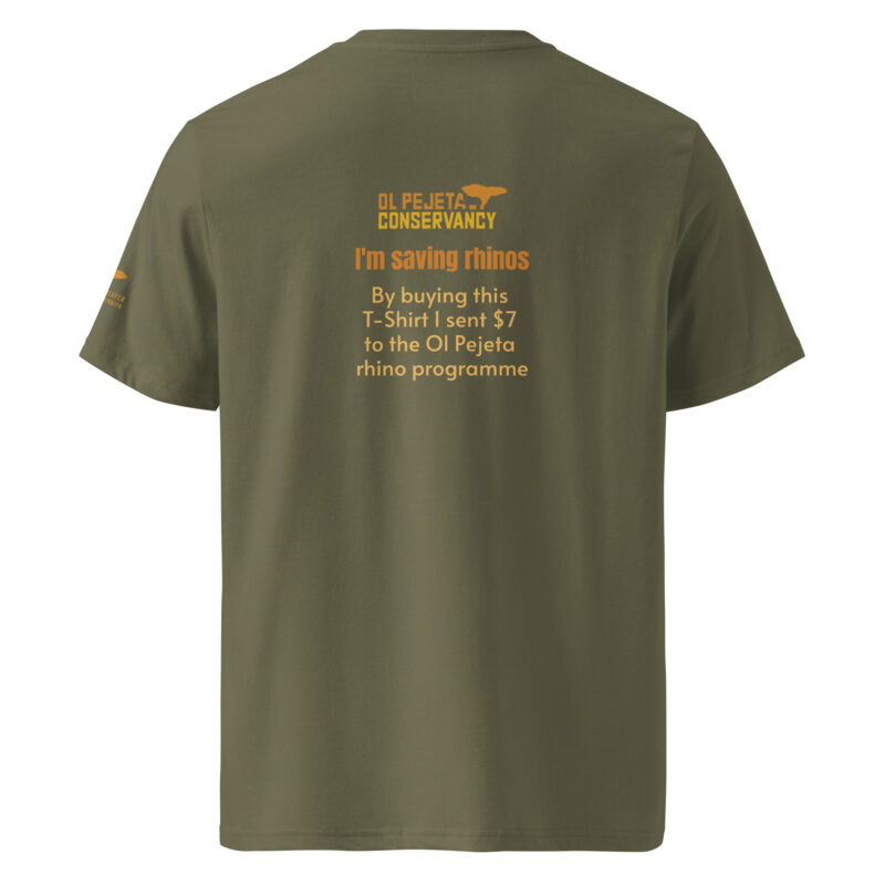Unisex organic ribbed neck t-shirt, save the rhino - Image 18