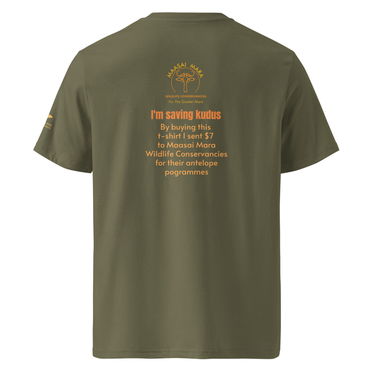Unisex organic ribbed neck t-shirt, save the kudu - Image 18