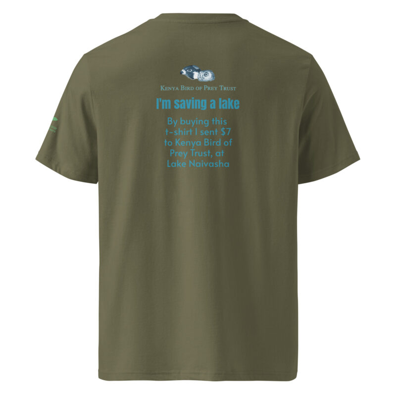 Unisex organic ribbed neck t-shirt, save Lake Naivasha (saddle-billed stork) - Image 18