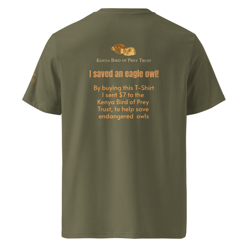 Unisex organic ribbed neck t-shirt, save the eagle owl - Image 21