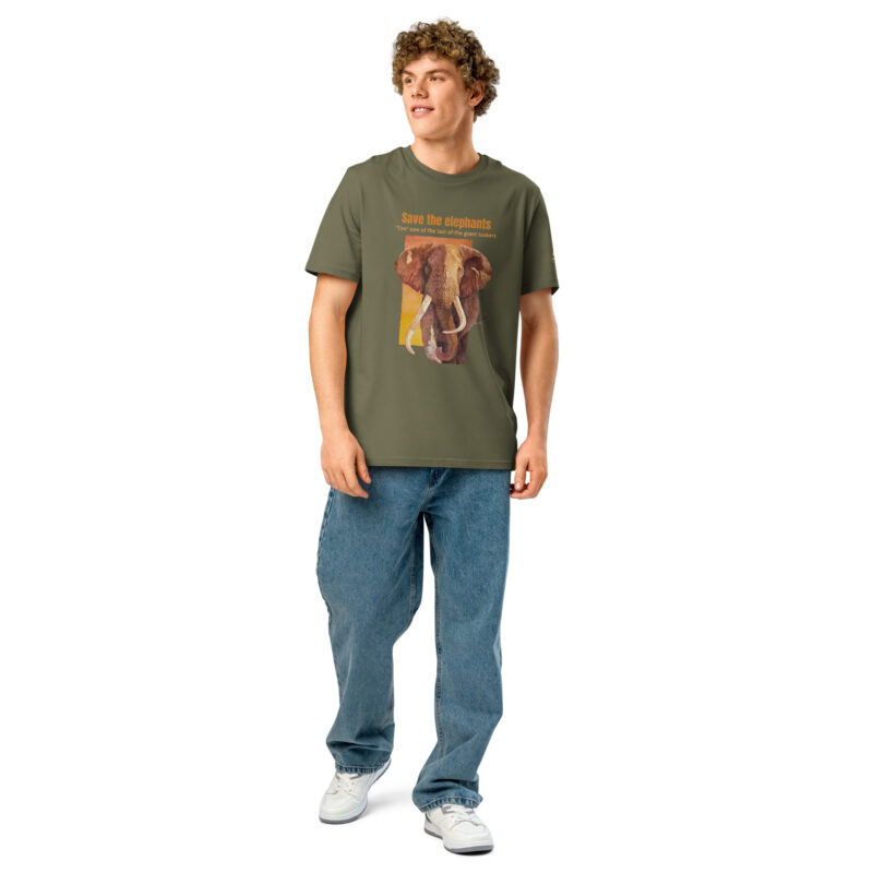 Unisex organic ribbed neck t-shirt, "tim", ome of th elast of th egianttuskers - Image 11