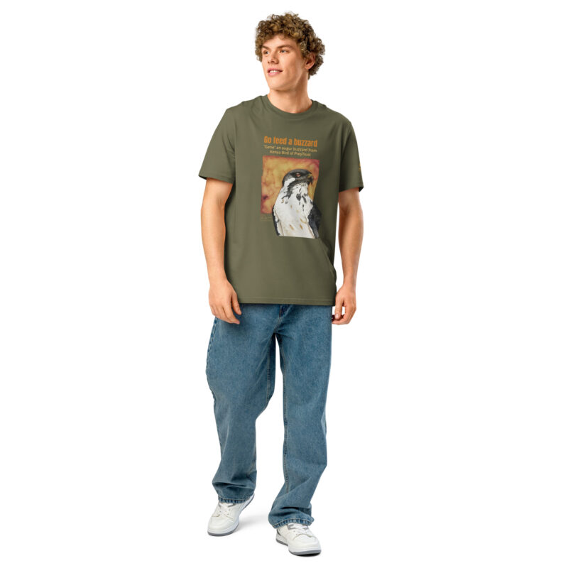Unisex organic ribbed neck t-shirt, Go feed a buzzard - Image 17