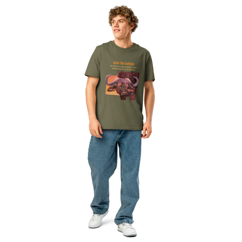 Unisex organic ribbed neck t-shirt, save th ebuffalo - Image 11