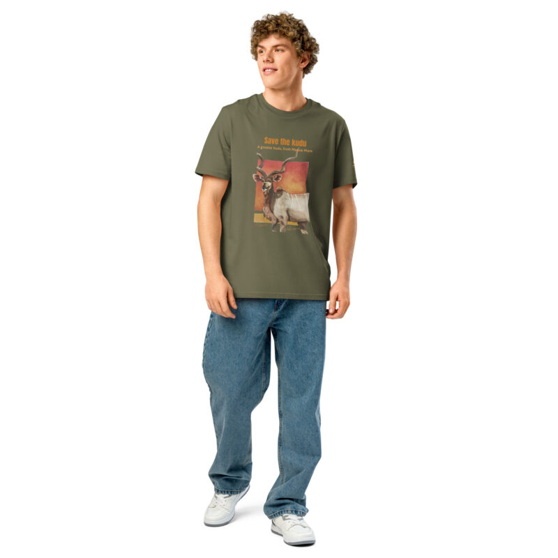 Unisex organic ribbed neck t-shirt, save the kudu - Image 17