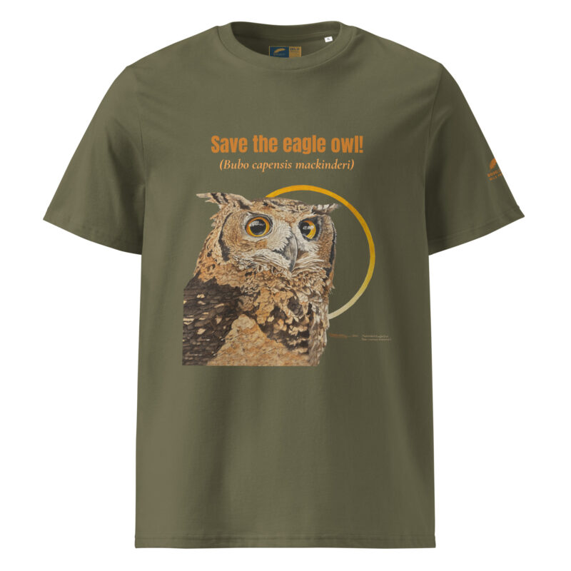 Unisex organic ribbed neck t-shirt, save the eagle owl - Image 20