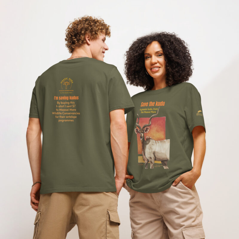Unisex organic ribbed neck t-shirt, save the kudu - Image 33