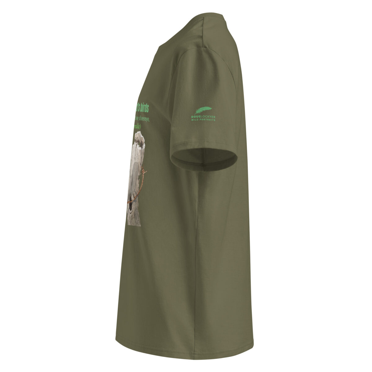 Unisex organic ribbed neck t-shirt, save New Zealand's birds (waxeye) - Image 19