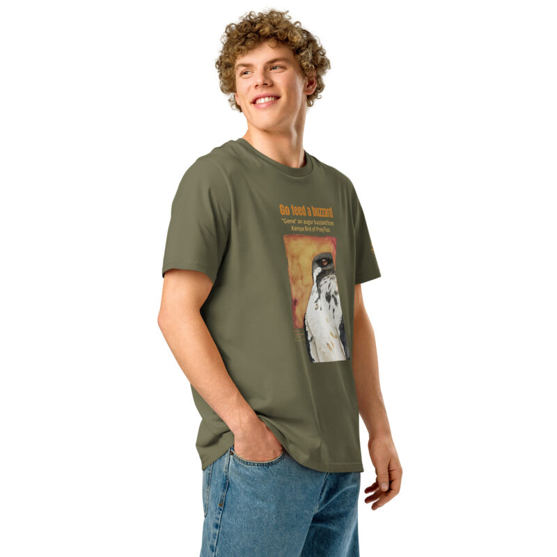 Unisex organic ribbed neck t-shirt, Go feed a buzzard - Image 16