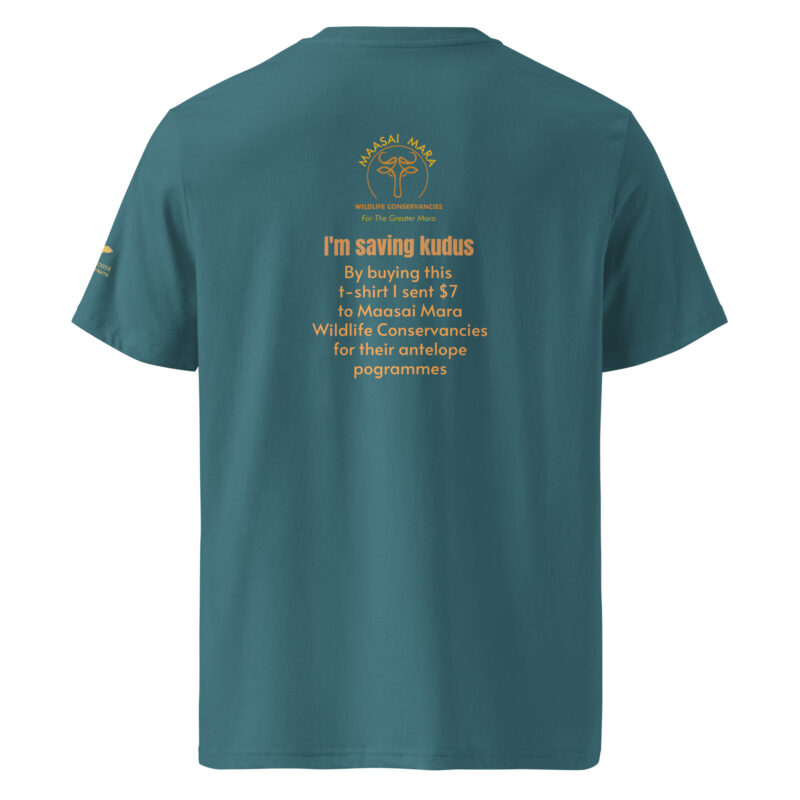 Unisex organic ribbed neck t-shirt, Save the Kudu - Image 15