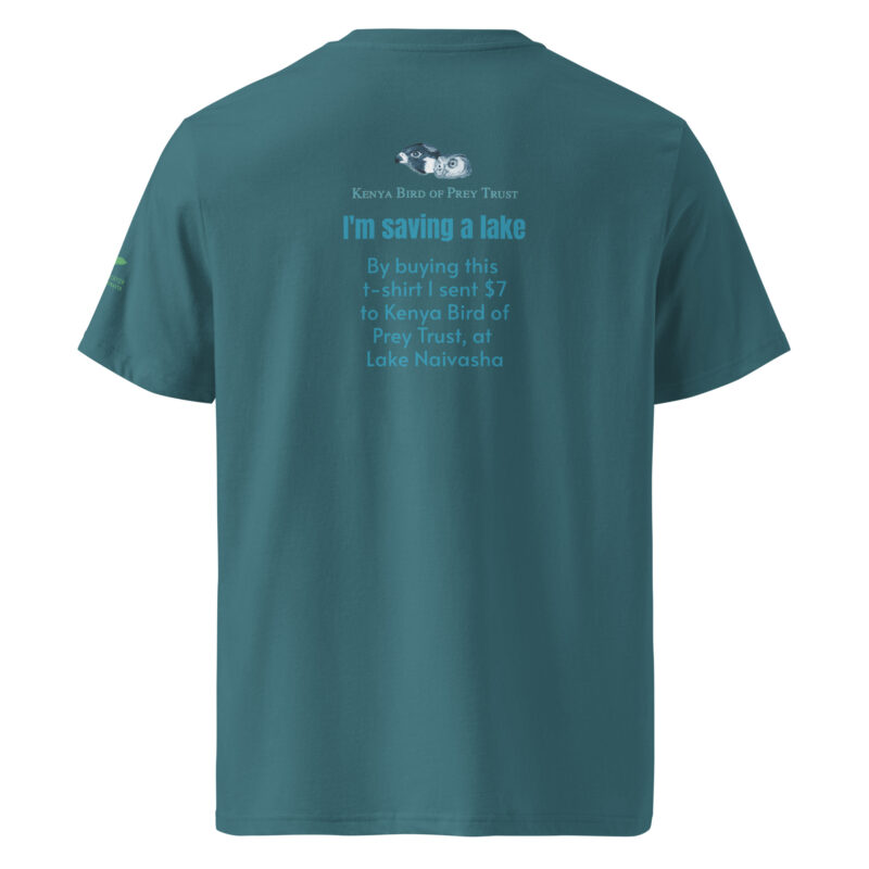 Unisex organic ribbed neck t-shirt, save Lake Naivasha (saddle-billed stork) - Image 15