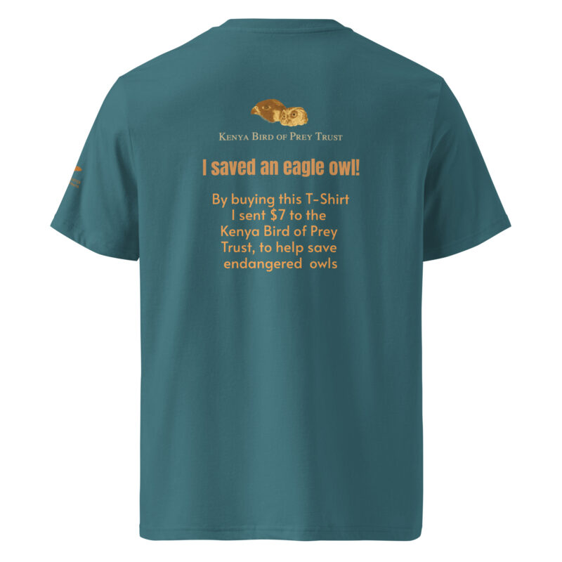 Unisex organic ribbed neck t-shirt, save the eagle owl - Image 18