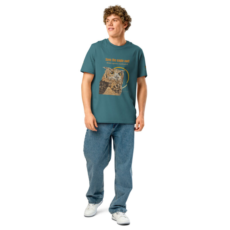 Unisex organic ribbed neck t-shirt, save th eeagl eowl - Image 20