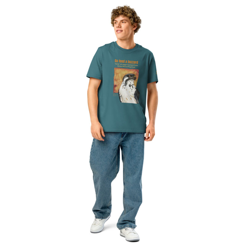 Unisex organic ribbed neck t-shirt, Go feed a buzzard - Image 14