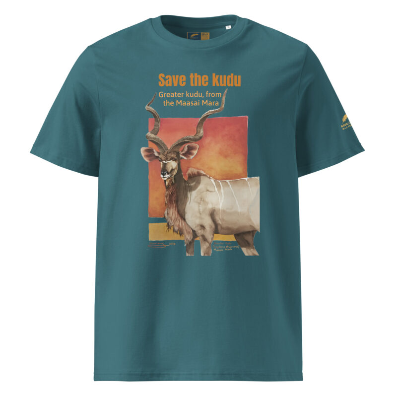 Unisex organic ribbed neck t-shirt, Save the Kudu - Image 14