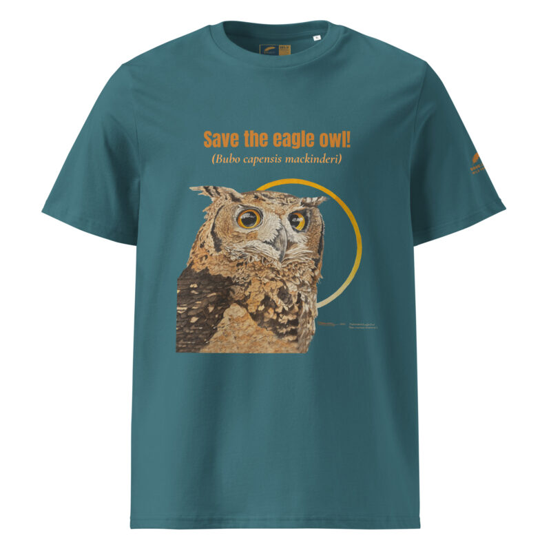 Unisex organic ribbed neck t-shirt, save the eagle owl - Image 17