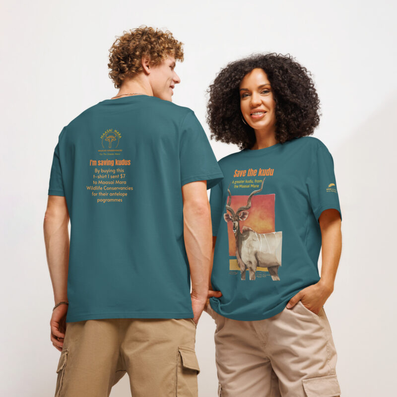 Unisex organic ribbed neck t-shirt, save the kudu - Image 32