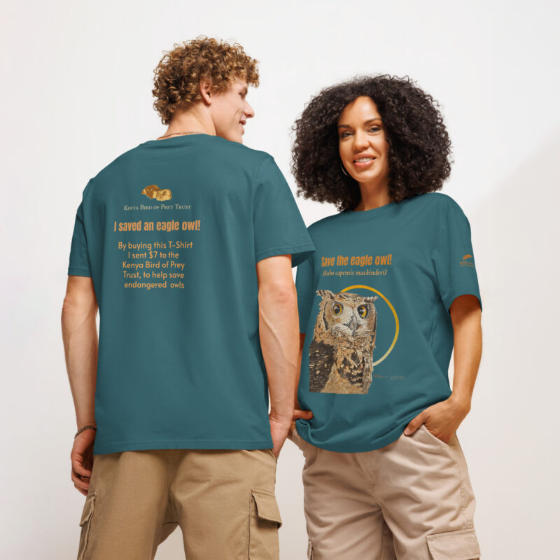 Unisex organic ribbed neck t-shirt, save the eagle owl - Image 33