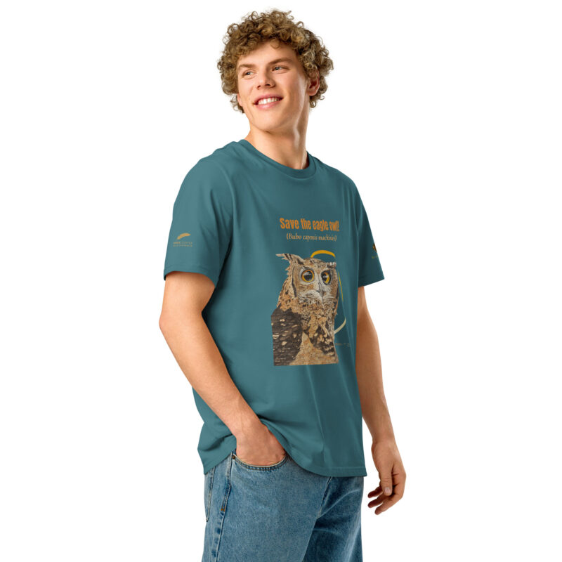 Unisex organic ribbed neck t-shirt, save th eeagl eowl - Image 19