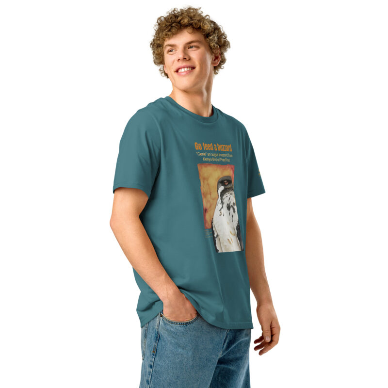 Unisex organic ribbed neck t-shirt, Go feed a buzzard - Image 13