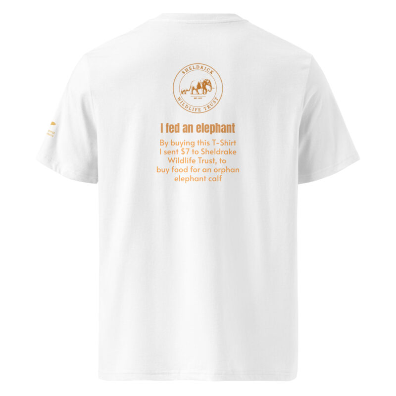 Unisex organic ribbed neck t-shirt, Save th eelephant (Tim) - Image 26