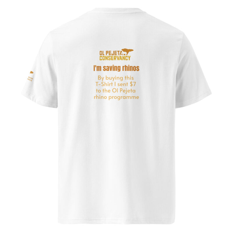 Unisex organic ribbed neck t-shirt, save the rhino - Image 26