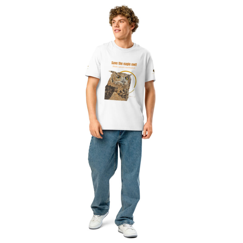 Unisex organic ribbed neck t-shirt, save th eeagl eowl - Image 26
