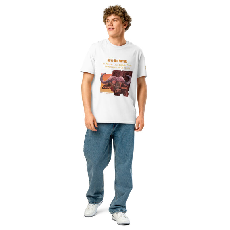 Unisex organic ribbed neck t-shirt, save th ebuffalo - Image 17