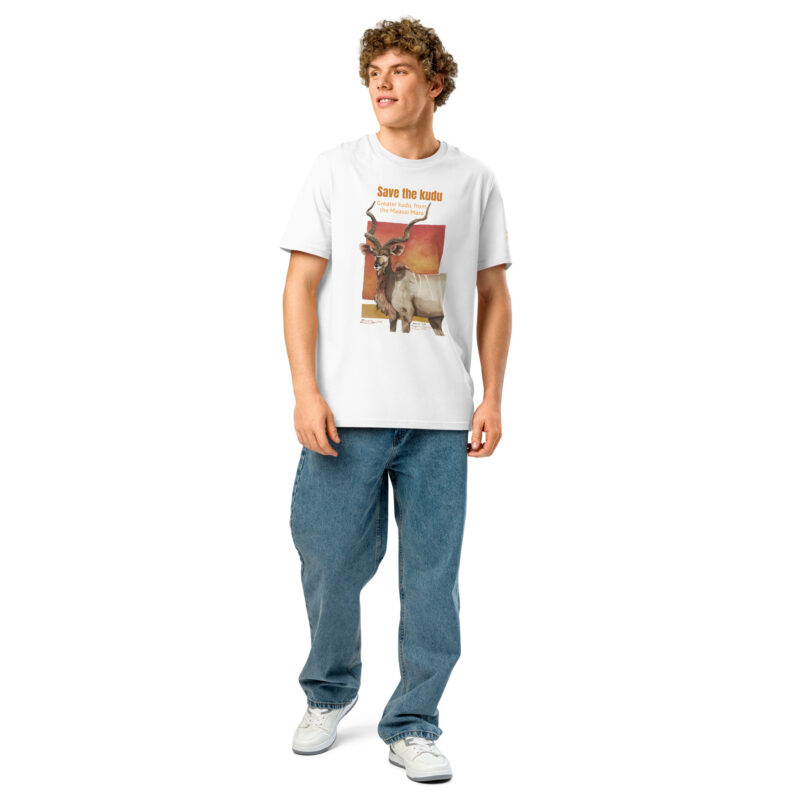 Unisex organic ribbed neck t-shirt, Save the Kudu - Image 41