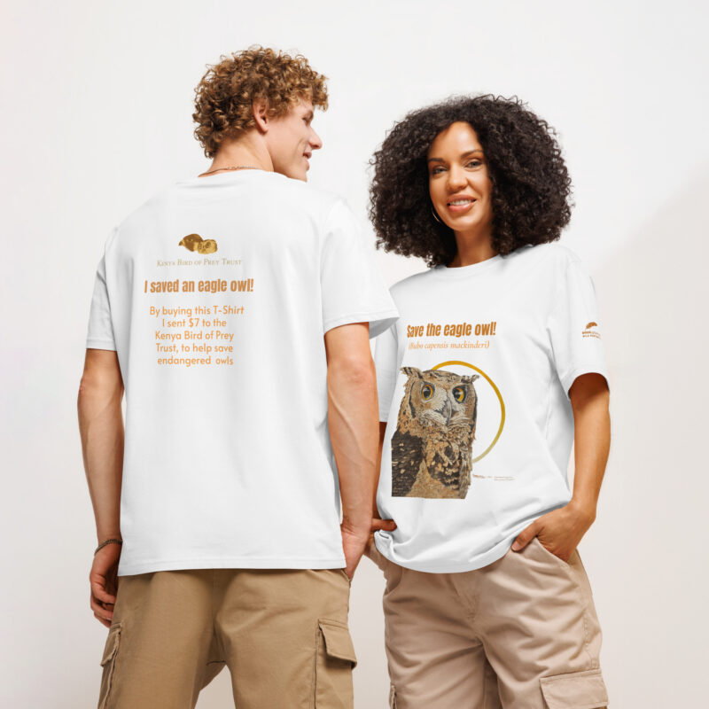 Unisex organic ribbed neck t-shirt, save the eagle owl - Image 36