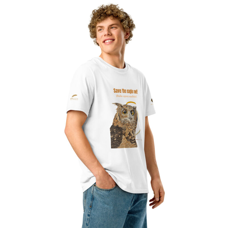Unisex organic ribbed neck t-shirt, save th eeagl eowl - Image 25