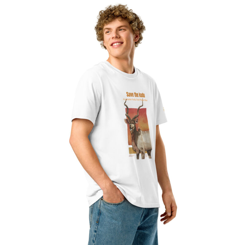 Unisex organic ribbed neck t-shirt, save the kudu - Image 19