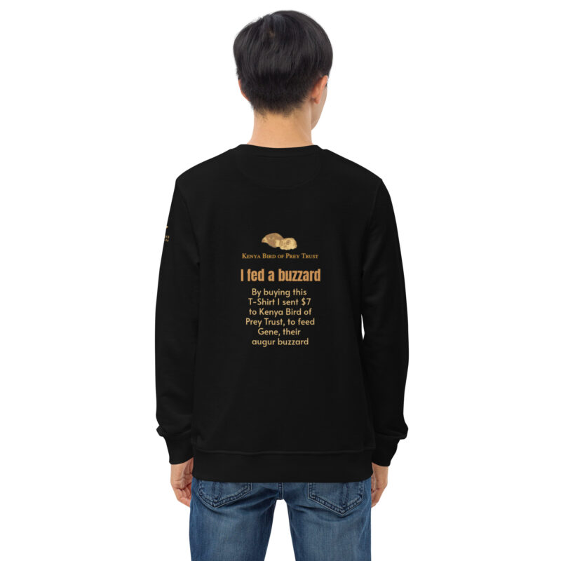Unisex organic sweatshirt, Go feed a buzzard - Image 3