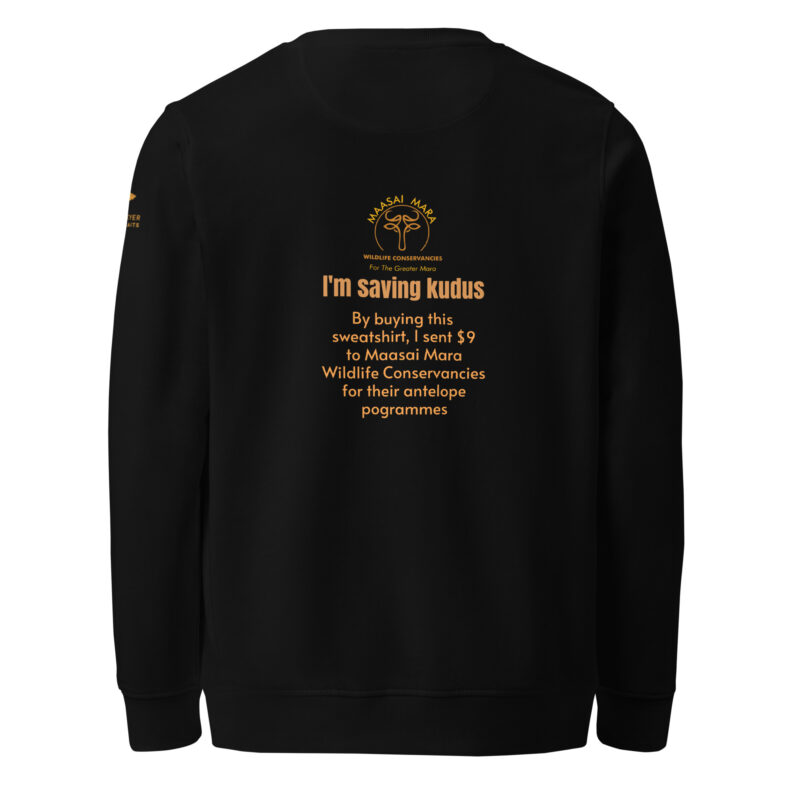 Unisex organic sweatshirt, save the kudu - Image 2